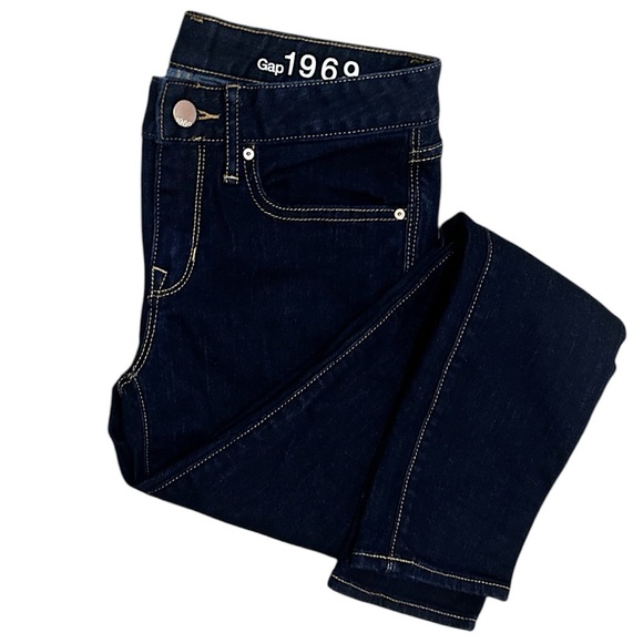 GAP 1969 Skinny Jeans Women’s Petite Jeans Always Skinny Dark Wash Size 2 Short - Picture 2 of 15